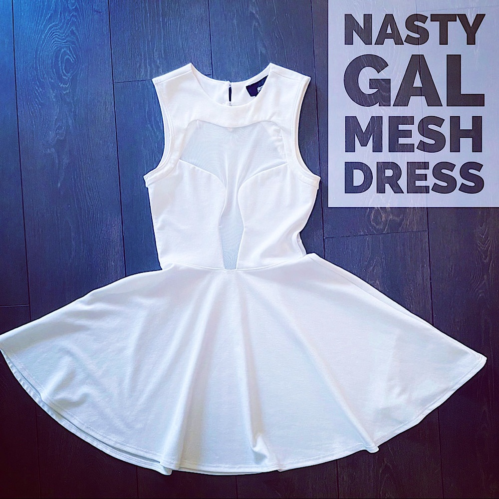 Nasty Gal Mesh Mini Dress - Picture 1 of 7